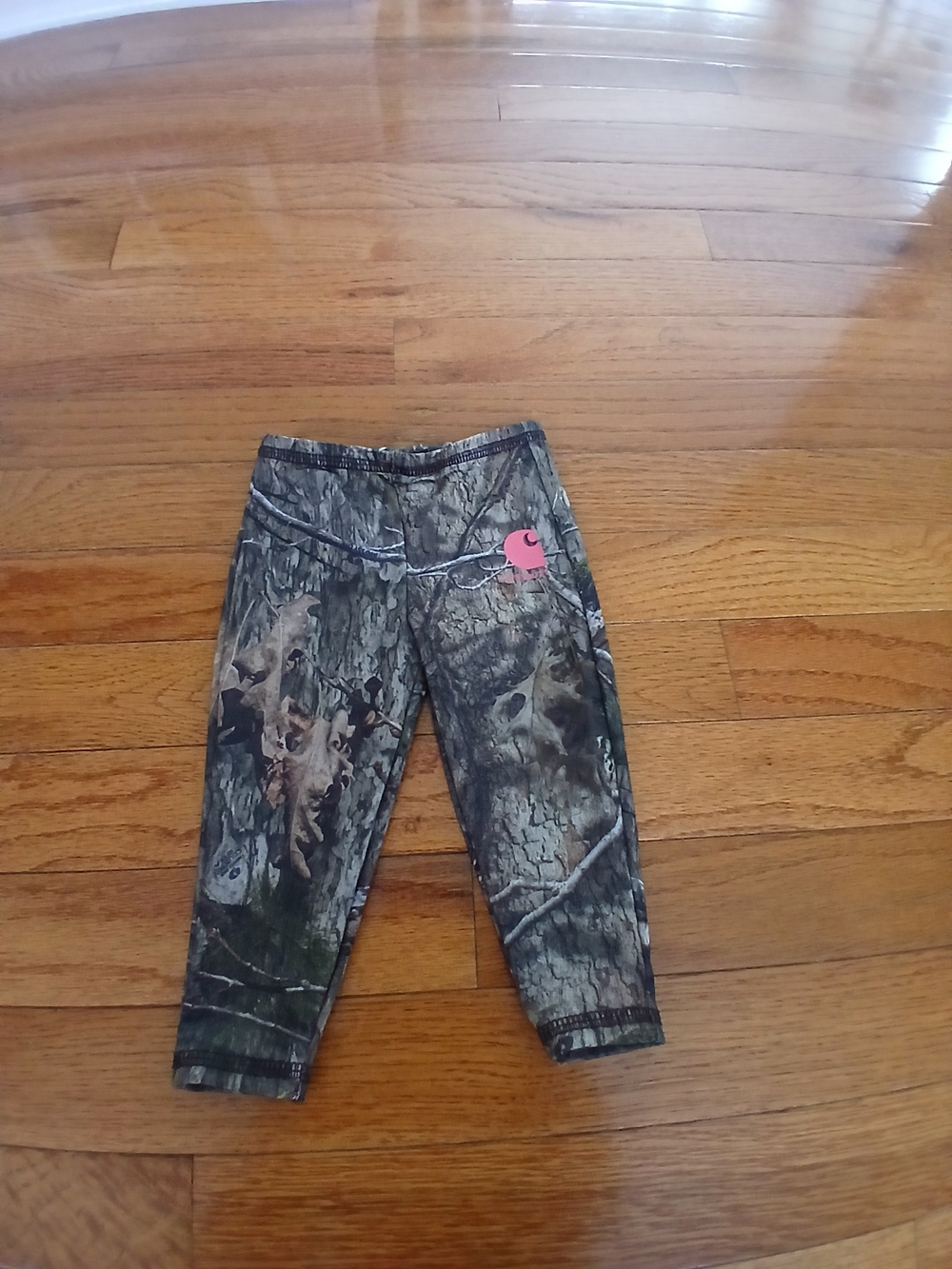 Carhartt Kids Camo Leggings with Pink Logo Accent